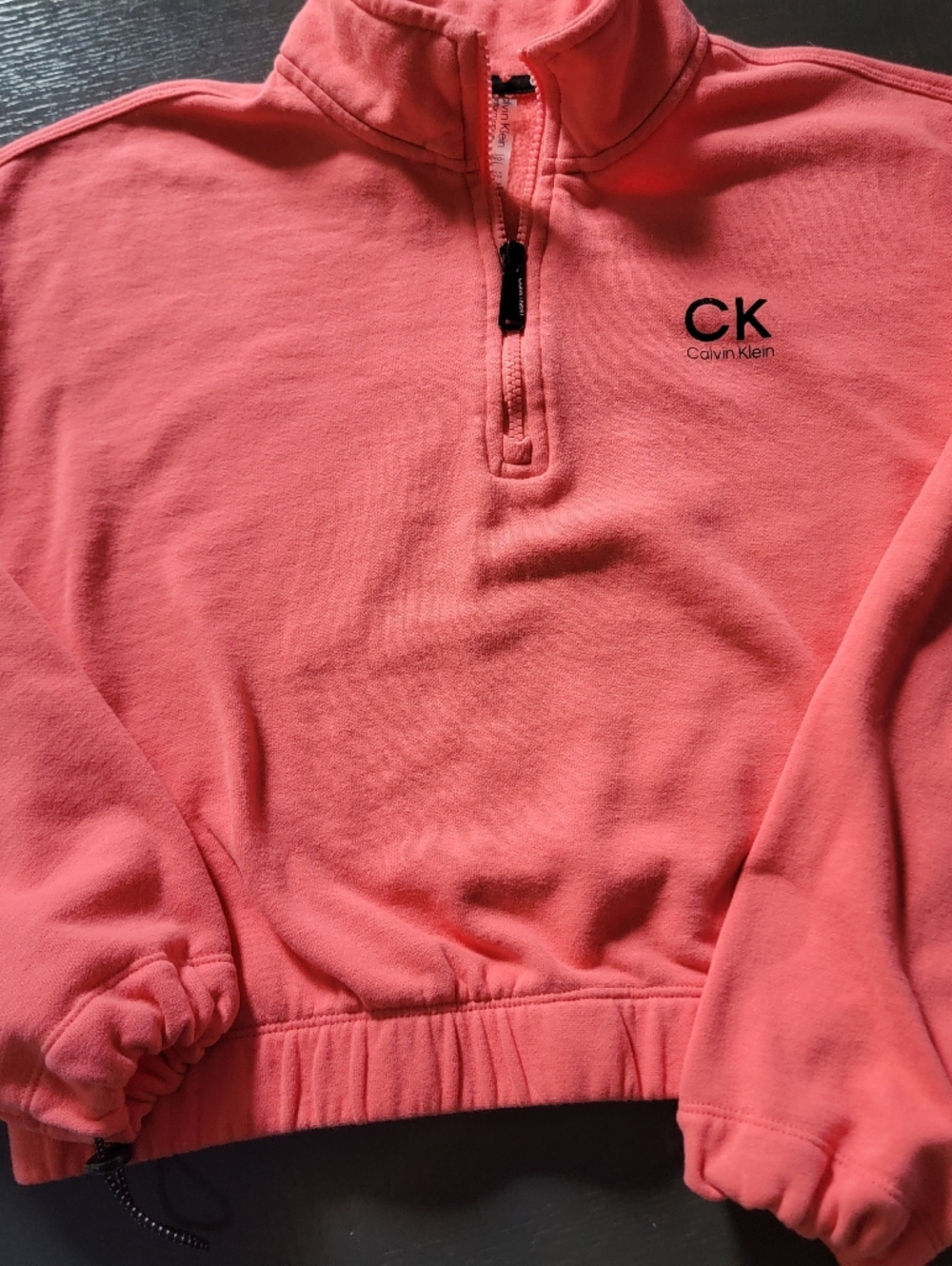 Calvin Klein Coral Quarter-Zip Pullover